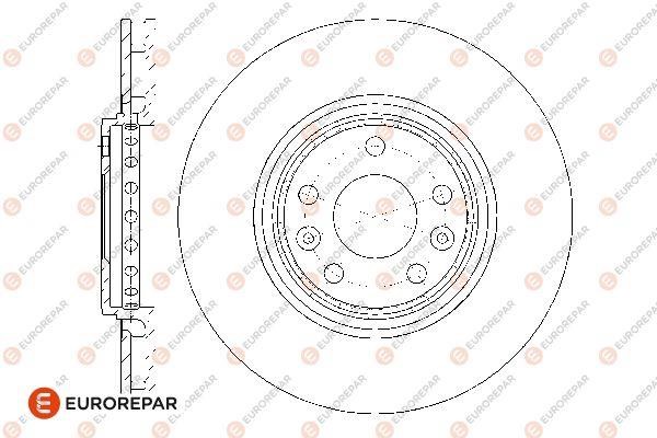 Eurorepar 1667872680 Ventilated brake disk, 1 pc. 1667872680