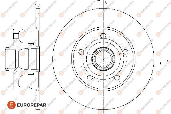 Eurorepar 1669615580 Non-ventilated brake disk, 1 pc. 1669615580