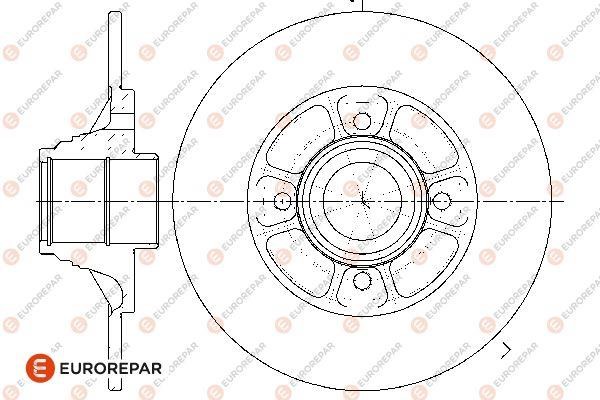 Eurorepar 1669615680 Non-ventilated brake disk, 1 pc. 1669615680
