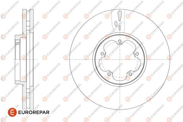 Eurorepar 1676010580 Ventilated brake disk, 1 pc. 1676010580