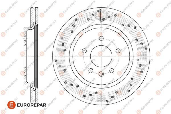 Eurorepar 1676010980 Ventilated perforated brake disk, 1 pc. 1676010980