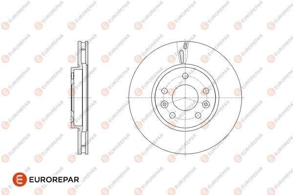Eurorepar 1676011180 Ventilated brake disk, 1 pc. 1676011180