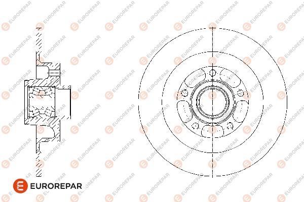 Eurorepar 1676011280 Non-ventilated brake disk, 1 pc. 1676011280