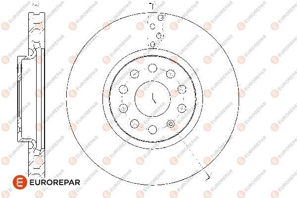 Eurorepar 1676011480 Ventilated brake disk, 1 pc. 1676011480