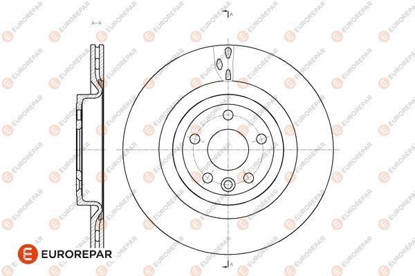 Eurorepar 1676011680 Ventilated brake disk, 1 pc. 1676011680