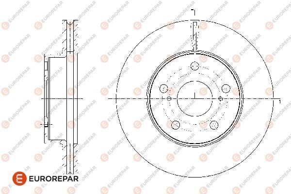 Eurorepar 1676012080 Brake disc, set of 2 pcs. 1676012080
