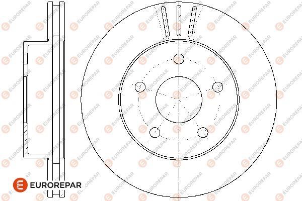 Eurorepar 1676012980 Ventilated brake disk, 1 pc. 1676012980