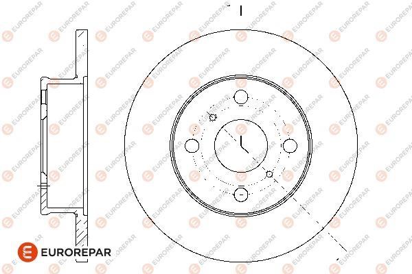 Eurorepar 1676013280 Brake disc, set of 2 pcs. 1676013280