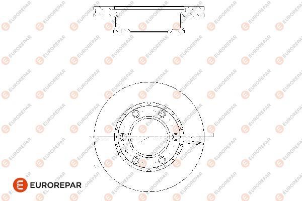 Eurorepar 1676013480 Ventilated brake disk, 1 pc. 1676013480