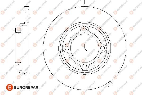 Eurorepar 1676013580 Brake disc, set of 2 pcs. 1676013580