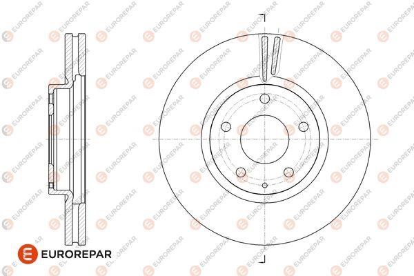 Eurorepar 1676013780 Ventilated brake disk, 1 pc. 1676013780