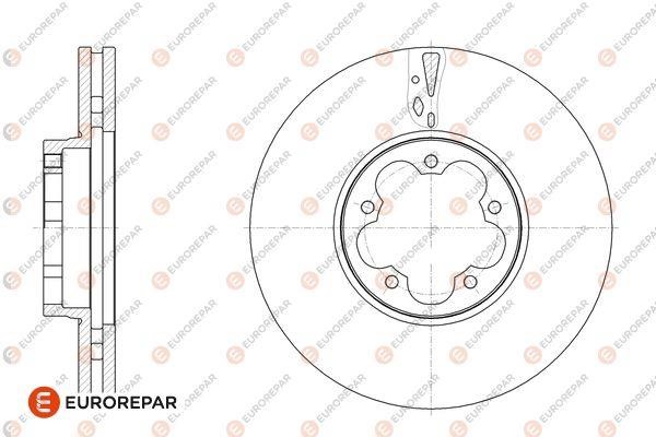 Eurorepar 1676014180 Ventilated brake disk, 1 pc. 1676014180