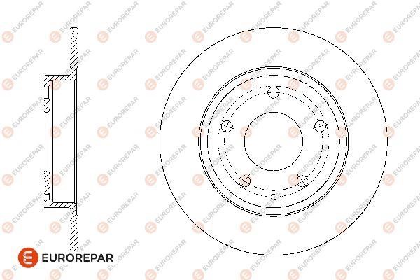 Eurorepar 1676008480 Brake disc, set of 2 pcs. 1676008480