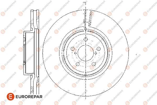Eurorepar 1676009380 Ventilated brake disk, 1 pc. 1676009380