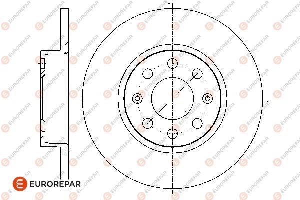 Eurorepar 1676009780 Brake disc, set of 2 pcs. 1676009780
