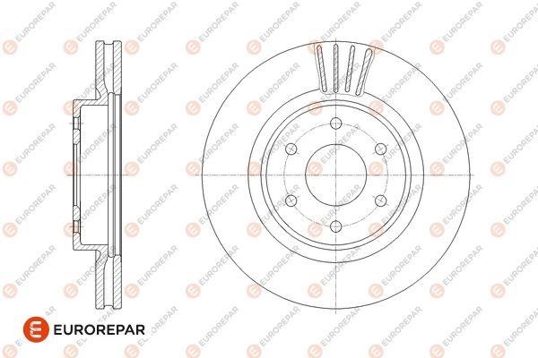 Eurorepar 1676009980 Ventilated brake disk, 1 pc. 1676009980