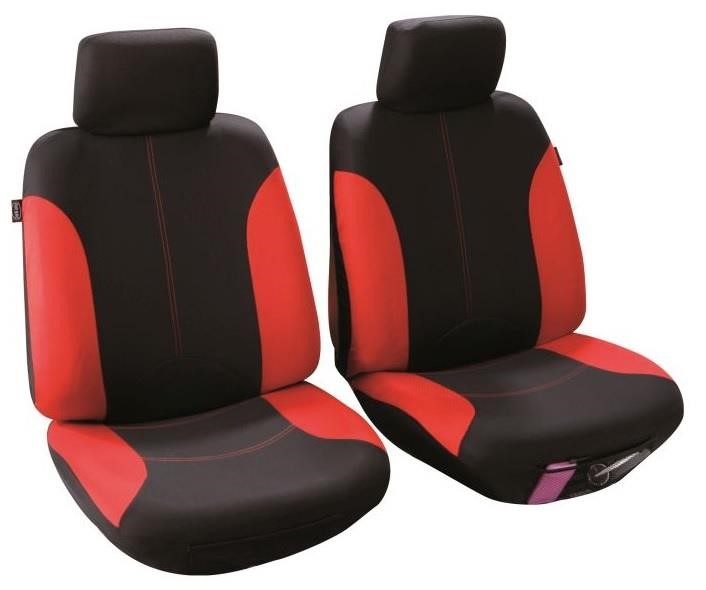 Mammooth MMT A048 191290 Front seats covers with headrests Callao T1 compatible with airbags, polyester, black MMTA048191290