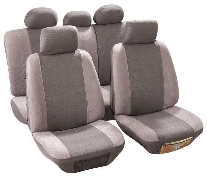 Mammooth MMT A048 191490 Seat covers set Quito T2 compatible with airbags, polyester, light grey MMTA048191490