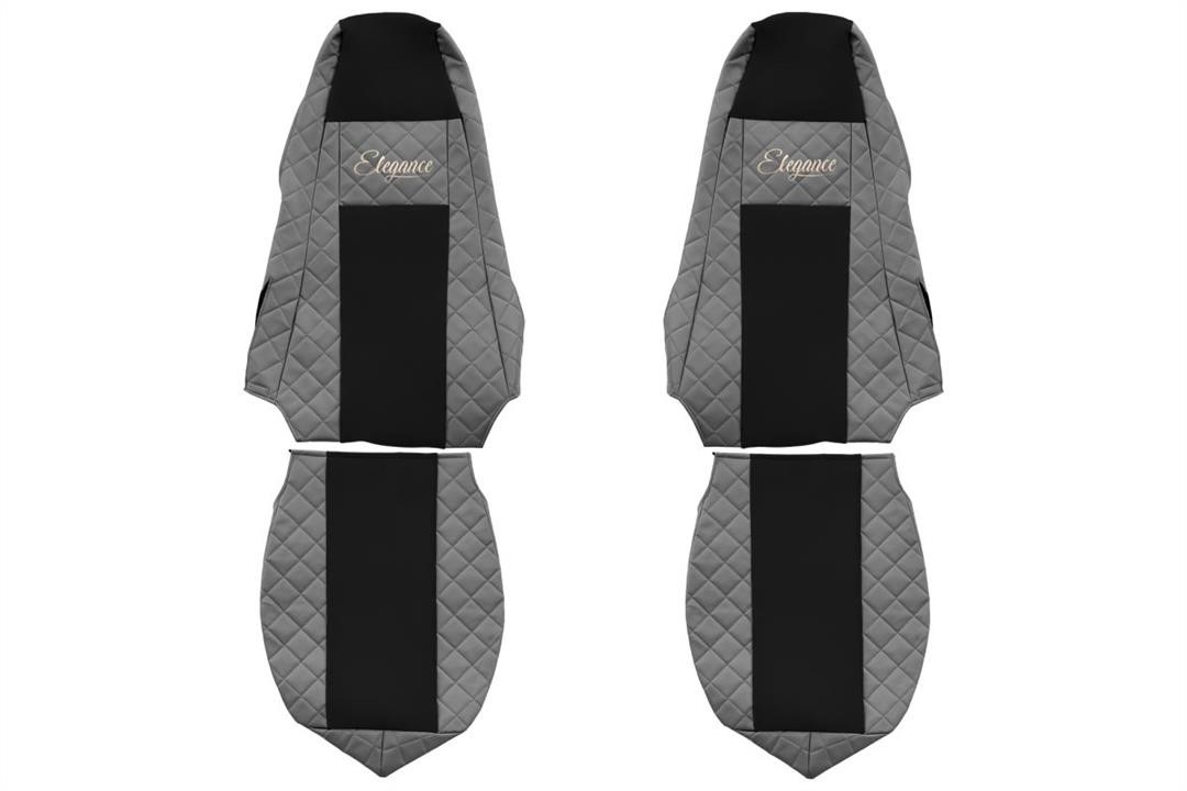F-Core FX02 GRAY Seat covers Scania R,G,P before 2016, eco-leather/textile FX02GRAY