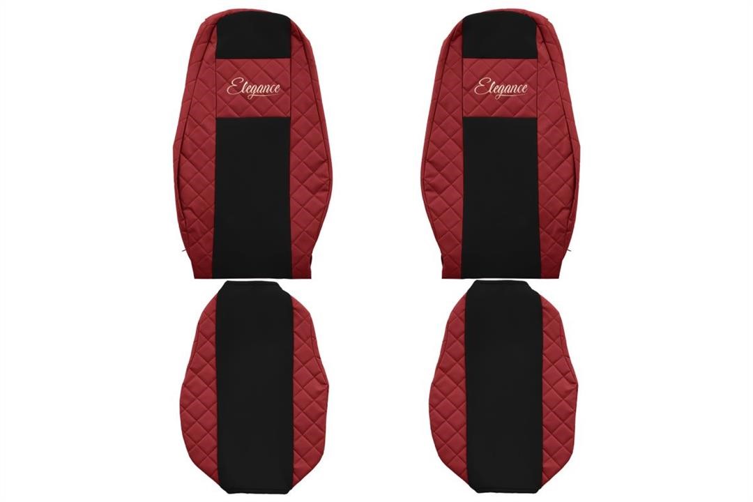 F-Core FX14 RED Seat covers Volvo FH 4, FM 4 C 2013, eco-leather/velour FX14RED