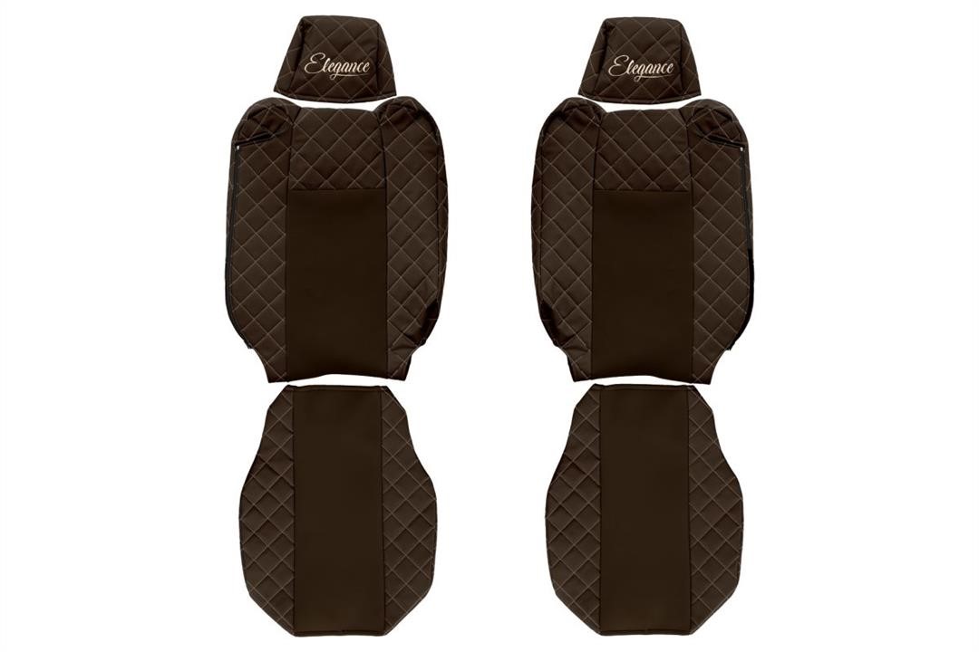F-Core FX19 BROWN Seat covers eco-leather/velour FX19BROWN