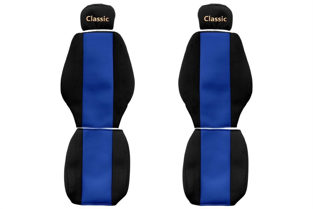 F-Core PS22 BLUE Seat covers Mercedes Actros Atego Axor, velour PS22BLUE