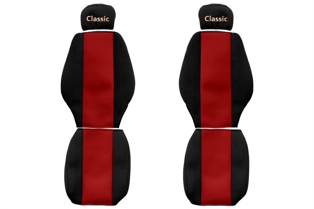 F-Core PS22 RED Seat covers Mercedes Actros Atego Axor, velour PS22RED