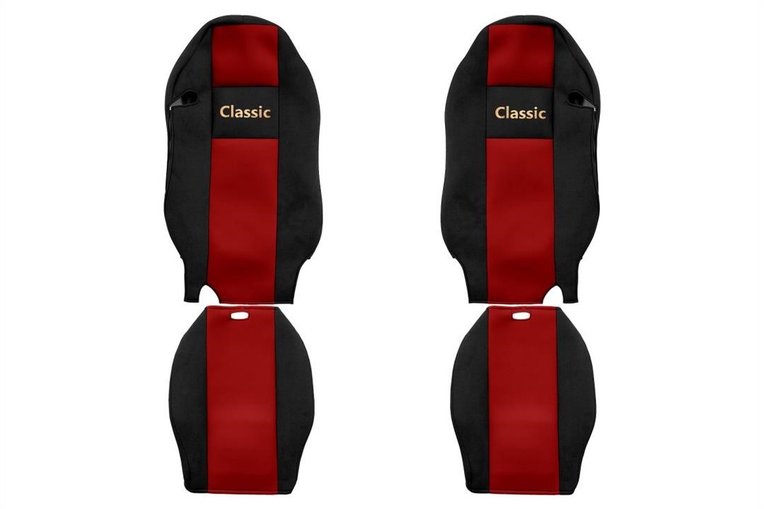 F-Core PS24 RED Seat covers Mercedes Actros MP 3, velour PS24RED