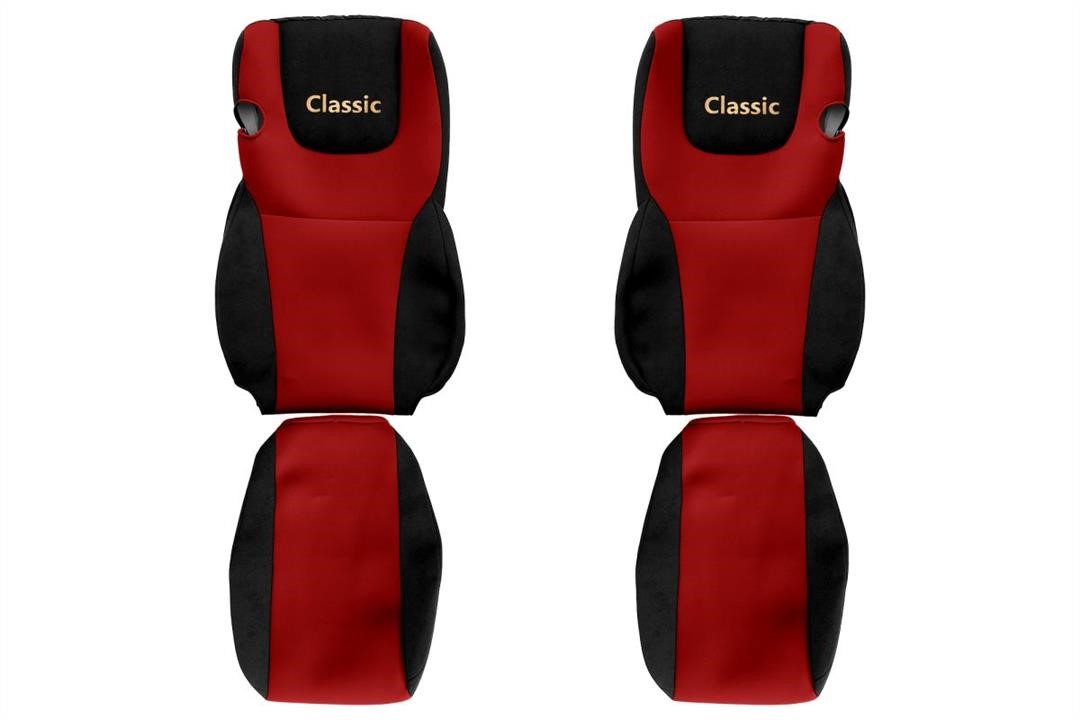 F-Core PS29 RED Seat covers DAF XF 105 EURO 6 C 2013, velour PS29RED