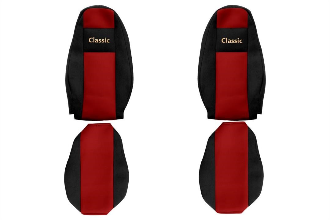 F-Core PS32 RED Seat covers Volvo FH 4, FM 4 C 2013, velour PS32RED