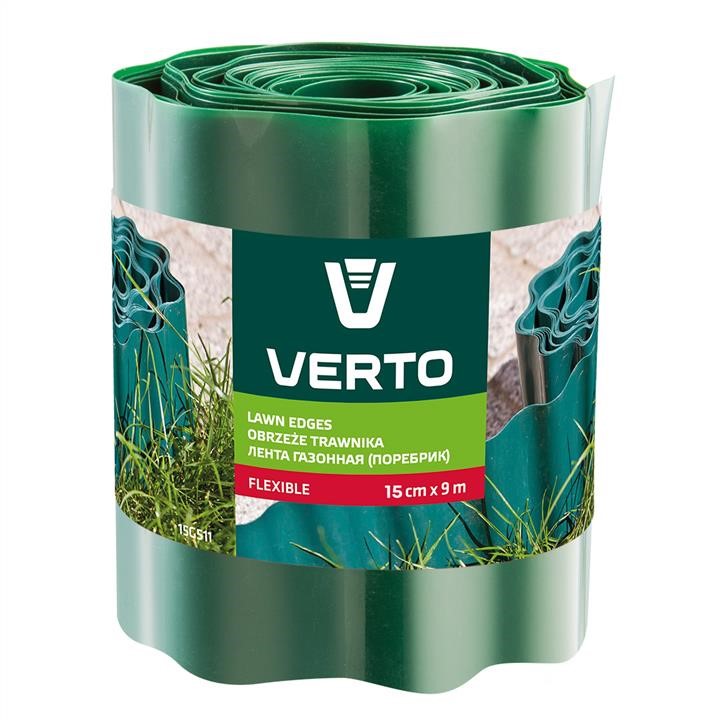 15G511 Verto Lawn edge fence 15 cm x 9 m, green