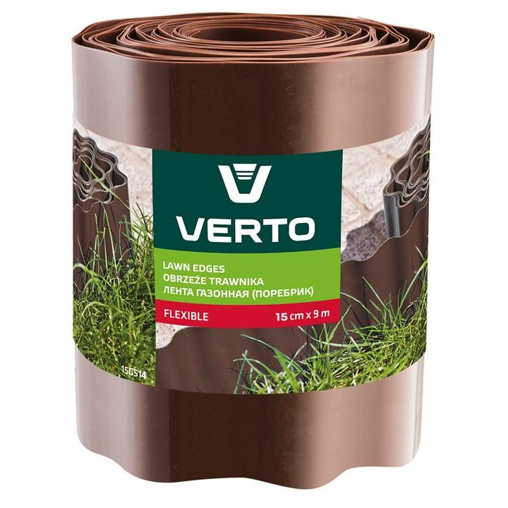15G514 Verto Lawn edge fence 15 cm x 9 m, brown