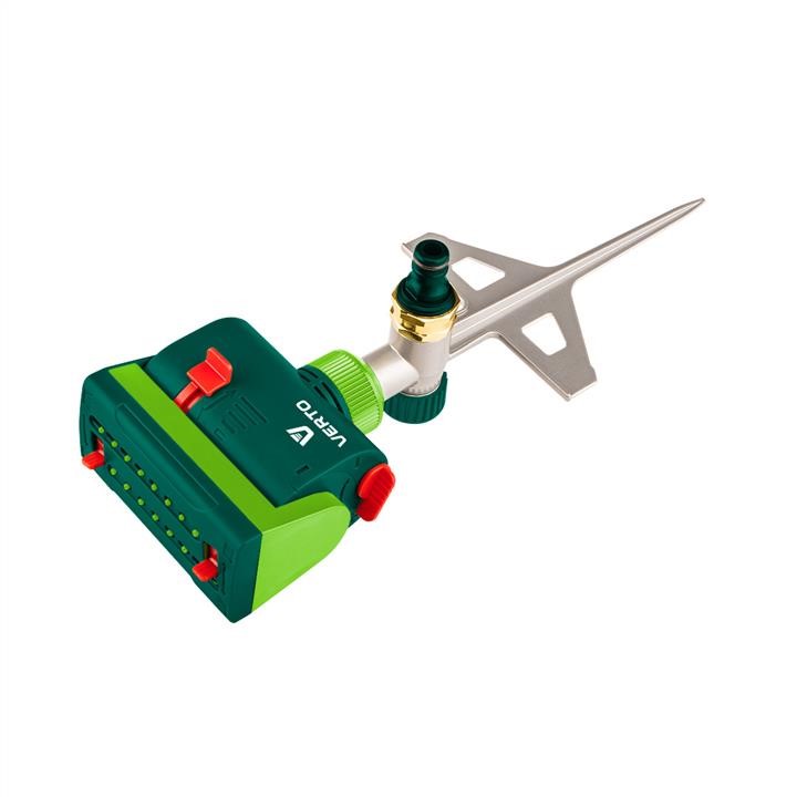 15G773 Verto Oscilating sprinkler, coverage up to 208 m2, 16 nozzles, metal step spike cleaning