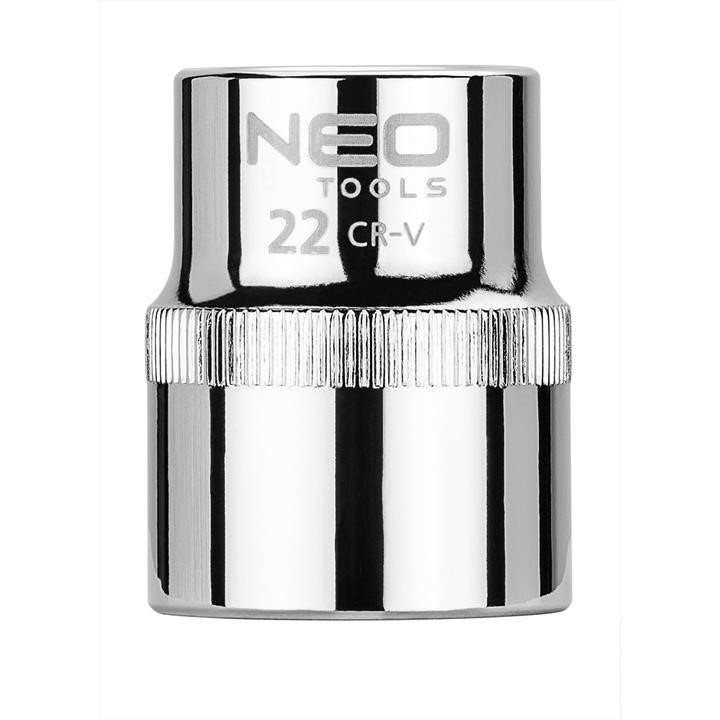 08022 Neo Tools Socket 1/2", 22mm, 6 points, Neo, Superlock