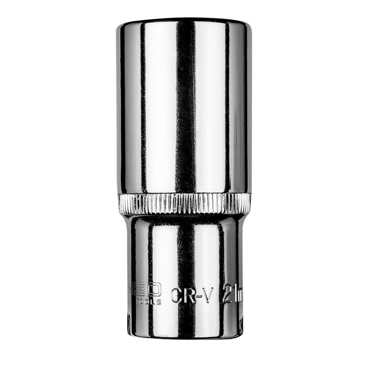 08196 Neo Tools Long hexagonal socket 3/8", 21 mm