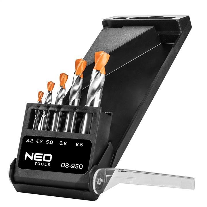Neo Tools 08-950 Drills for reaming sealed screws, short, set of 5 pcs 08950