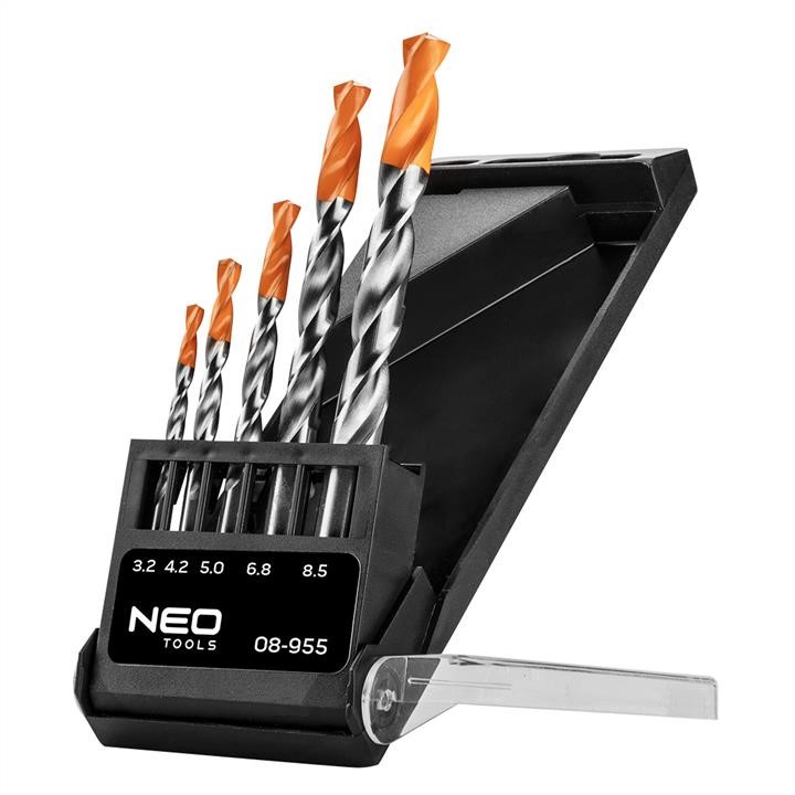 Neo Tools 08-955 Drills for reaming sealed screws, long, set of 5 pcs 08955
