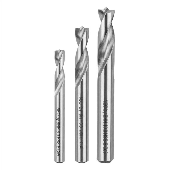 Neo Tools 08-958 Tack and fusion weld drill bit set 3pcs, HSS-Co5, 6.0-10.0 mm 08958