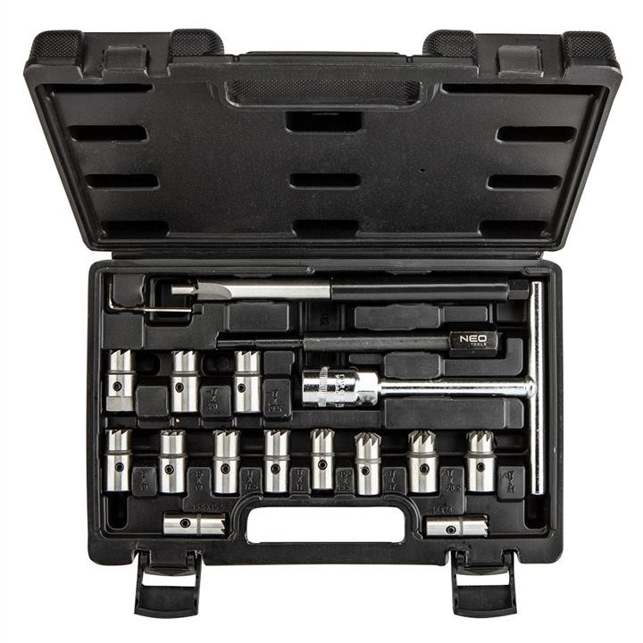 Neo Tools 11-885 Diesel injector seat cleaning, 17 pcs set 11885