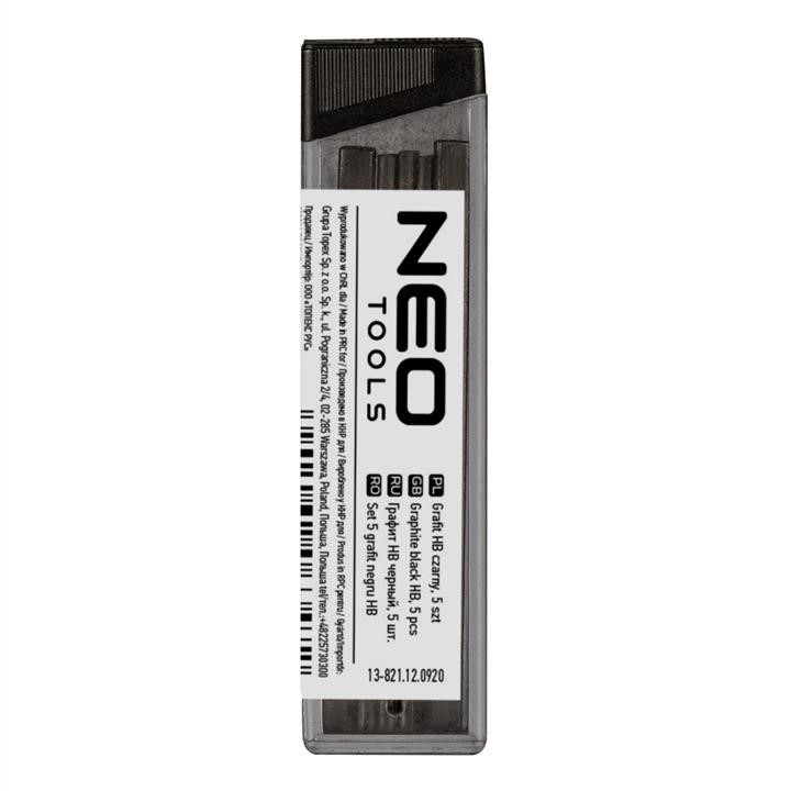 Neo Tools 13-821 Graphite black HB (up to 13-810,13-815), 5 pcs 13821