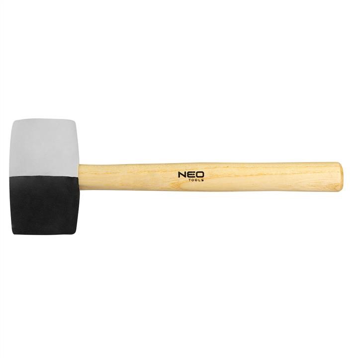 25068 Neo Tools Rubber mallet 63mm/680g, black-white rubber, wooden handle