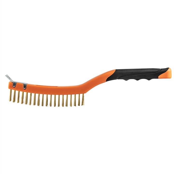 Neo Tools 39-032 Wire brush, brass wire, 3x19 rows, with scraper 39032