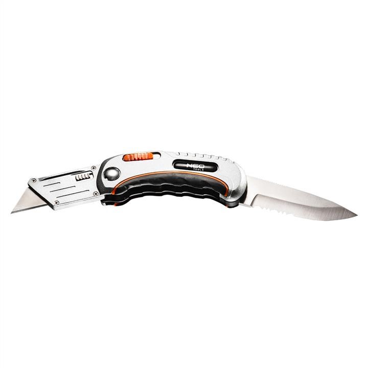 63710 Neo Tools Universal knife, trapezium blade + knife, nylon pouch, 5 blades added