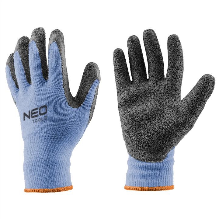Neo Tools 97-600 Working gloves, polyester + cotton seamless knitted lining, winkled latex palm coated, 10" 97600