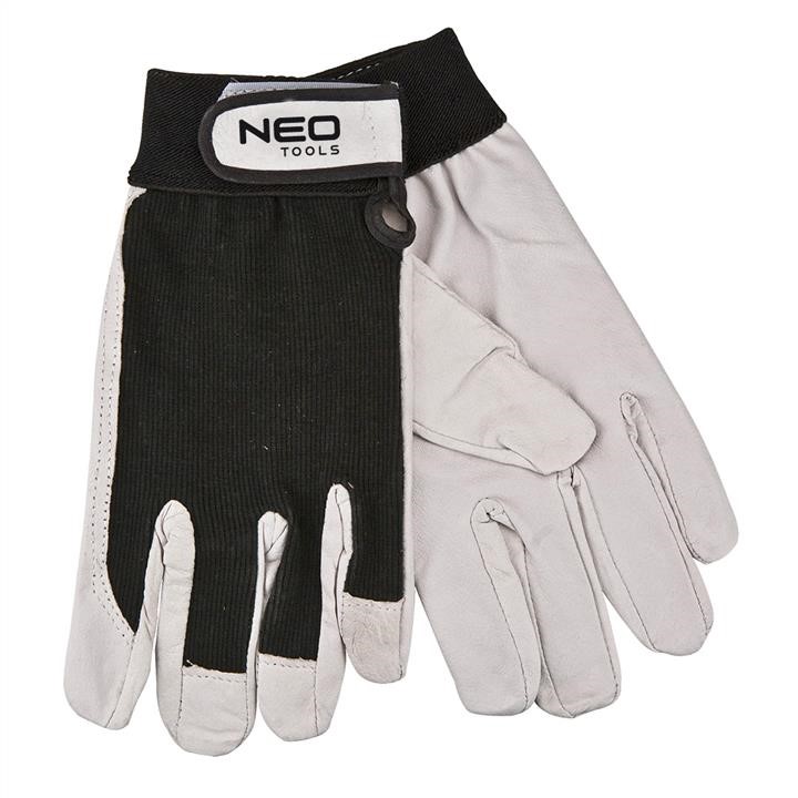 Neo Tools 97-604 Velcro working gloves, leather, size 8", CE 97604