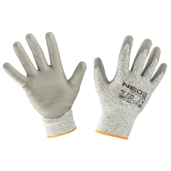 Neo Tools 97-609 Working gloves, cut resistant knitted lining (level 5), PU palm coating, 10", CE 97609