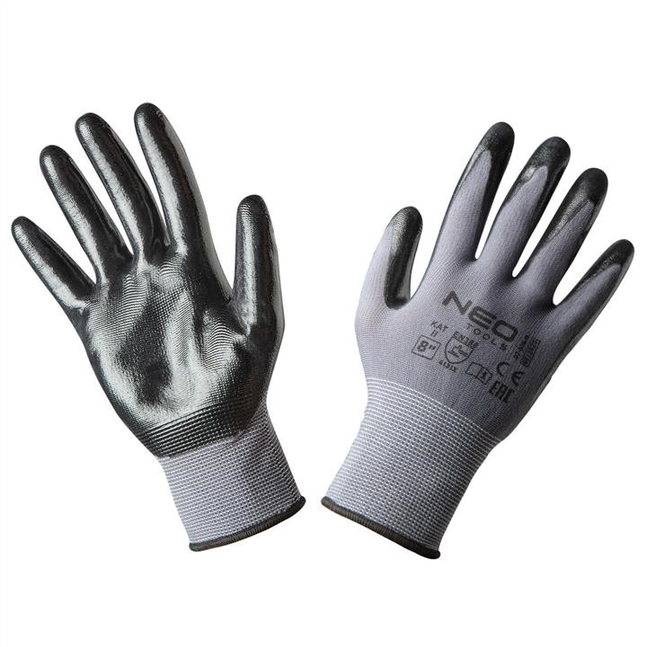Neo Tools 97-616-8 Working gloves, nitrile coated nylon, 4131X, size 8 976168