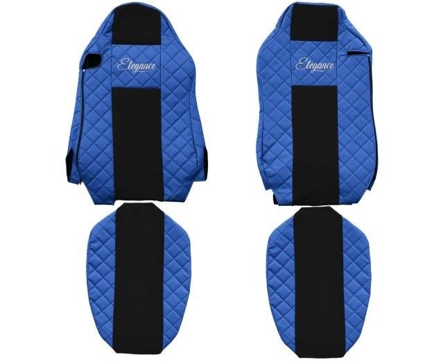 F-Core FX18 BLUE Seat covers MAN TGX, eco-leather/velour FX18BLUE