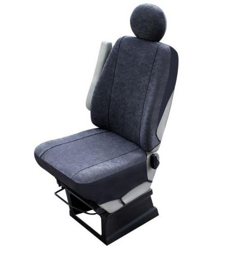 Mammooth MMT CP30112 Cover on the driver's seat graphite, eco-leather, BUS I L, compatible with airbags MMTCP30112
