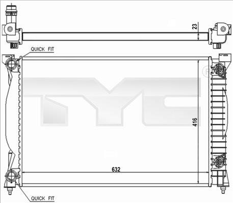 TYC 702-0014-R Radiator, engine cooling 7020014R